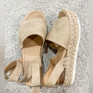 Women's Open Toe Ankle Strap Espadrille Sandal
